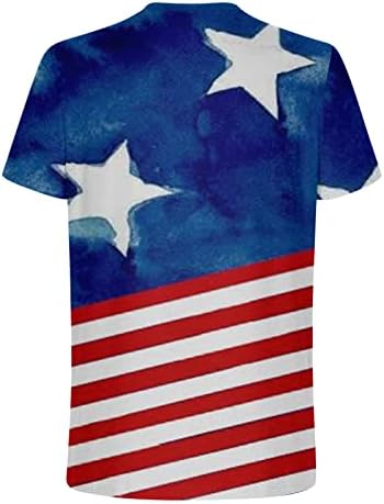 lcepcy mens 4 -ти јули маици Американски знаме печатено екипаж на вратот на екипажот кратки ракави тренингот атлетски патриотски кошула