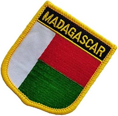 Меѓународно знаме Магагаскар извезени закрпи Тактички морал Апликација за прицврстување на железо на шиење на амблем лепенка