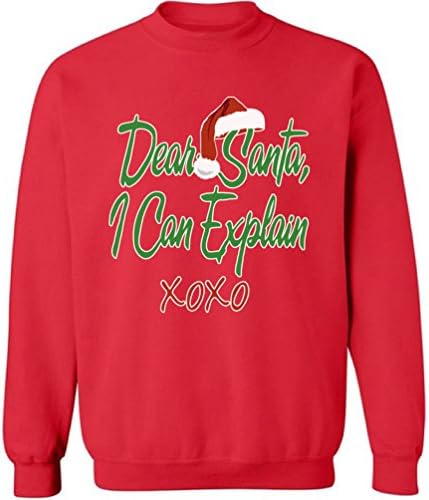 Pekatees Почитуван Дедо Мраз можам да објаснам џемпер на xoxo драги џемпери за џемпер од Дедо Мраз грда Божиќна маичка