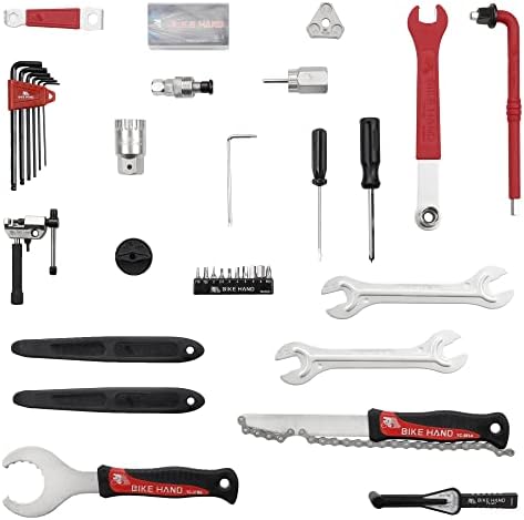 Комплет за алатки за поправка на велосипеди за велосипеди со 19 парчиња - Одлични алатки за одржување на велосипеди за планински и патни