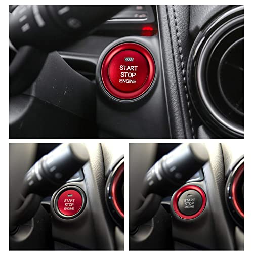 Копче за ставање на моторот Почеток на копчето за стоп за Mazda 3 Axela atenza Mazda CX-3 CX-4 CX-5, Додатоци за автомобили Внатрешни исечоци за Mazda, алуминиумска легура на алуминиум