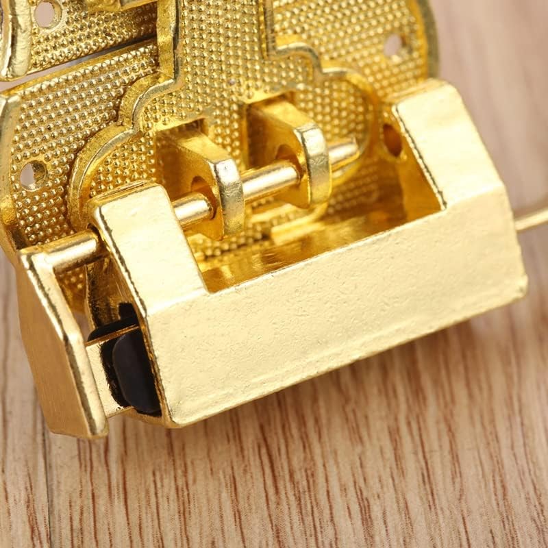 SDGH 1 поставена златна цинк легура кинеска стара брава дрвена кутија со катастрофа со гроздобер брава HASP брава и завртки