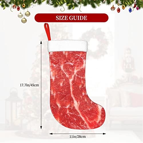 Waymay сурово месо Божиќно порибување 18 инчи Божиќ што виси чорап класичен празник за украсување чорапи