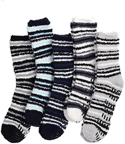 Нејасните чорапи мажи со затегнувачи, зимски меки влечки чорапи порибници за порибници за мажи болнички чорапи пријатно топло нелизното
