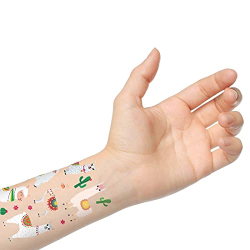 ВЕНШЕН Лама Привремена Тетоважа 10 листови Алпака Лажни Тетоважи Водоотпорен Роденден Фаворизира За Деца Девојки Возрасни