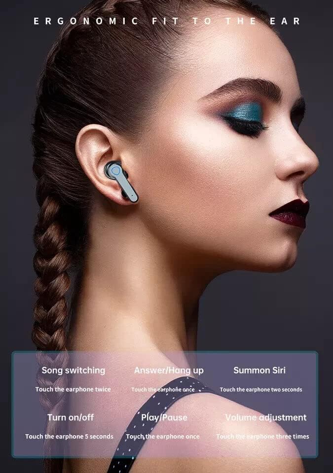 За LG Stylo 5+ Вистински Безжични Слушалки Bluetooth 5.1 Слушалки Контрола На Допир СО Led Дигитален Дисплеј Полнење Случај, Бучава