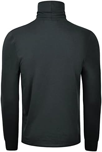 Ванкафок Желка Долг Ракав За Мажи Лесен Џемпер Со Пуловер Обложен Со Руно Тенок Фит Термални Кошули