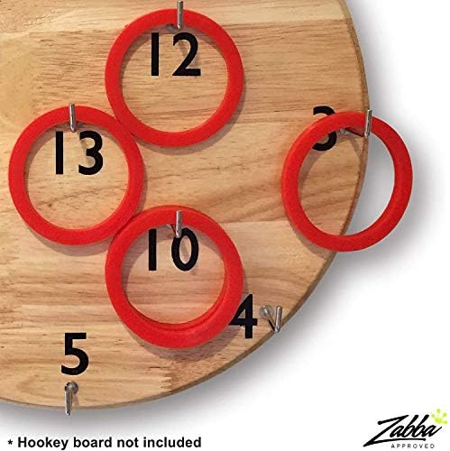Elite Sportz Classic Hookey Ring Fool Faptement Rings, зграпчете дополнителни 12 прстени, 6 црвени и 6 црни, за игра со класична игра со големина