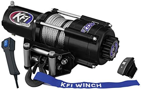 Kfi Комбо Комплет-U45-R2 4500lbs Winch, 101520 Држач За Монтирање, Жици, Прекинувачи, Далечински Компатибилен/Замена За Can-Am Maverick