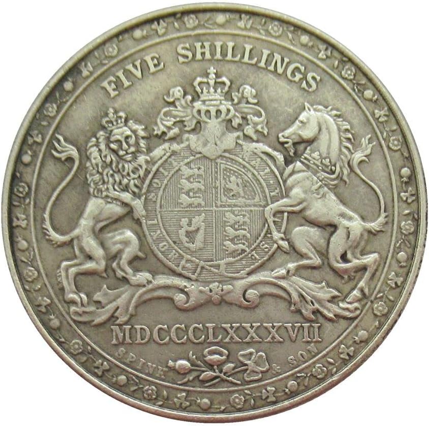 Британски 5 Шилинг 1887 година комеморативна монета од странска реплика