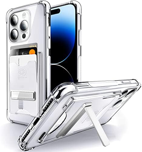Штитови Наменети За Iphone 14 Pro Max Случај Со Држач За Картичка, iPhone 14 Pro Max Паричник Со Држач, Тенок Заштитен Шок-Отпорен