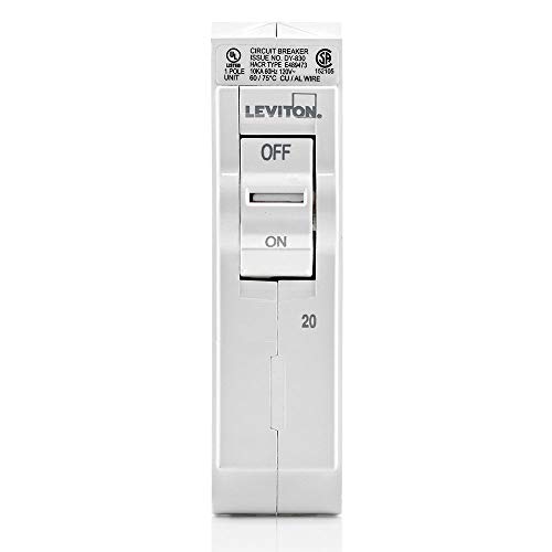 Leviton LB120 20A 1-пол додаток за стандарден прекинувач на гранки, хидрауличен магнетски, 120 VAC, бело
