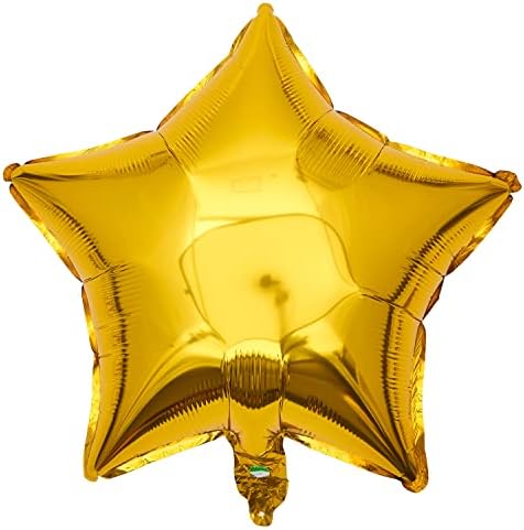 Златна Ѕвезда Облик Фолија Балон, 10 парчиња Големи Милар Хелиум Балони За Роденденска Забава Свадбена Забава Декорација 18 Инчи