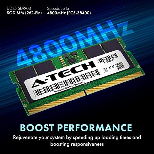 A - Tech 32GB DDR5 4800 MHz SODIMM PC5-38400 CL40 262-Pin 1.1 V Laptop RAM Мемориски Модули