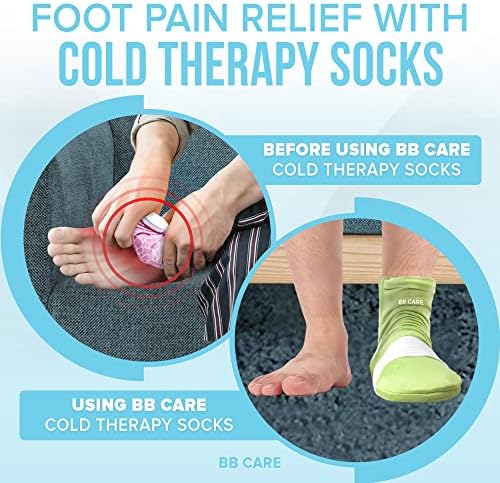BB CARE COODS COLDS COPRS - чорапи за ладење што може да се употреби за топли нозе - ледени чорапи за стапала - чорапи за ледена бања за плантарна