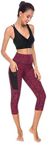 Зимон женски високи половини панталони за јога панталони за вежбање Активни хулахопки тренингот хеланки јога каприс хеланки