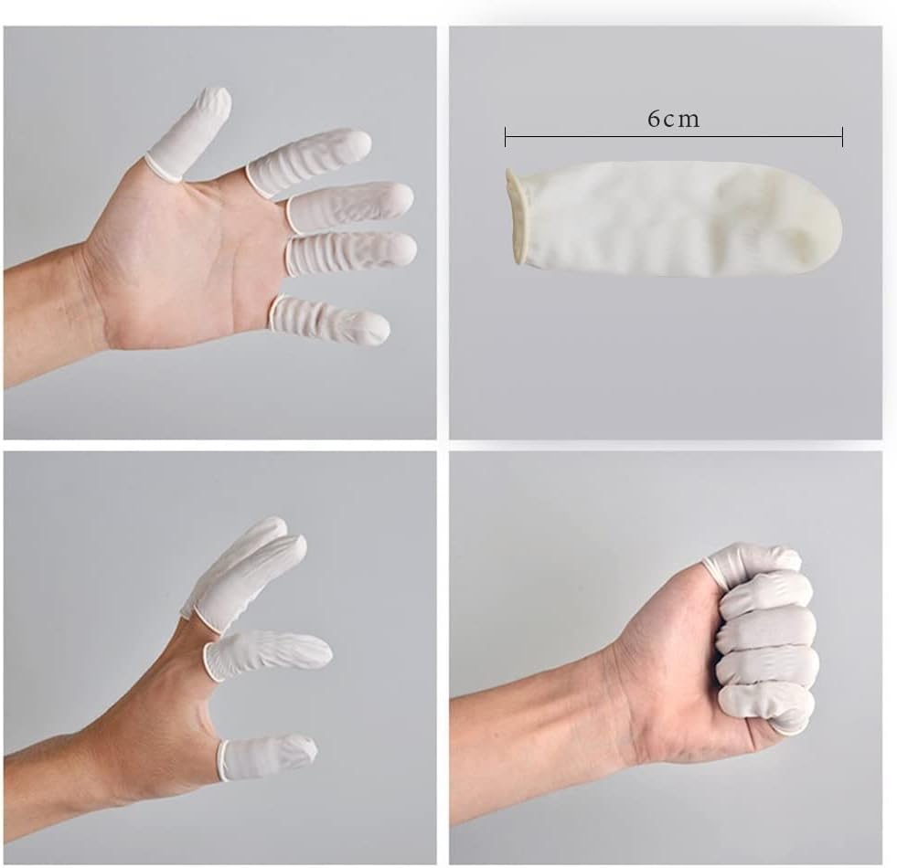 За еднократна употреба латекс со прсти од прсти, 140g прсти за заштита на прсти, лажица за прсти на латекс ткиво за прсти