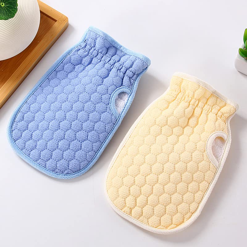Nioipxa задебелен ексфолирачки ракавица за ракавици за ракавици во форма на бања сунѓер бања чистач, 4 бои за избор
