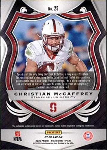 2020 Panini Prizm Draft Prizms Pink Pulsar 25 Christian McCaffrey Crusade Stanford Cardinal Football Trading Card