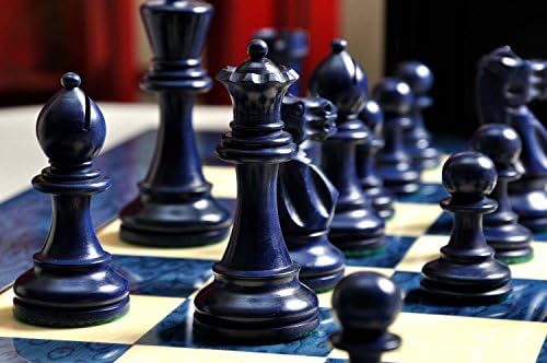 Велемајсторскиот Шаховски Сет, Кутија, Комбинација На Табла-4 Кралско-Сино Позлатено-Покрај Куќата На Стаунтон
