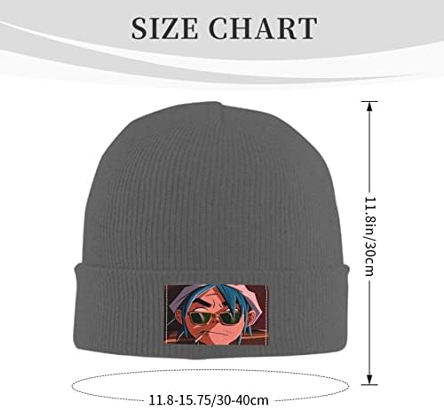 Ghjowpill 2d кул музика што може да се протега плетена плетена капа, дневно зимска термичка мека череп капа за мажи жени