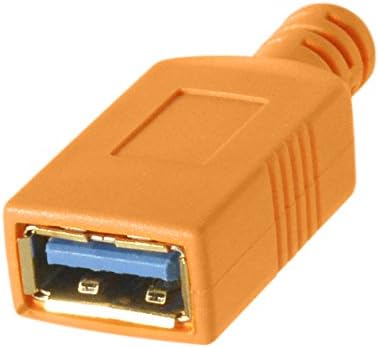 Tether Tools Teetherpro USB-C за USB женски адаптер кабел | За брз трансфер и врска помеѓу камера и компјутер | Висока видливост