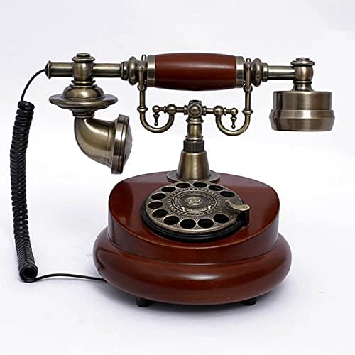 Антички телефон ретро ротирачки кабел старо модна фиксна телефонска телефонска биро декор гроздобер фиксни телефонски украс дома