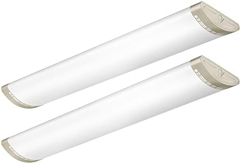 Tycholite Dimmable 4ft LED кујнски пуфни тавански светла, 40W, 4800lm, 4000k, 4 LED LED LED линеарна тема од 48 инчи LED LED