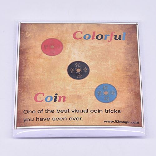 Сумаг шарени монети магични трикови една монета до три промени во бојата се појавуваат исчезнати монети магии блиску до трик реквизити смешни
