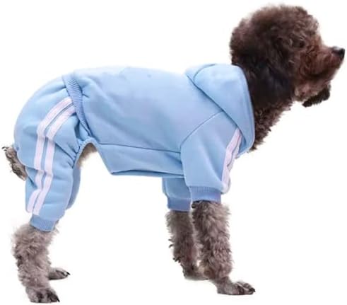 Мало кученце куче худи кучиња облека џемпер 4 нозе кучиња скокање руно џемпер кучиња облека девојче куче зимска облека памучни