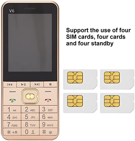 Hilitand 2G мобилен телефон за сениори, 2,8in 32MB+32MB меморија отклучен телефон, отклучен сениорски основен телефон со четири SIM