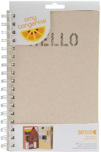 Американски занаети Ејми Тангерин подготвена сет GO спирална дневна книга, документ со 19 страници со мешани дизајн, 5,5 на 8,5-инчи