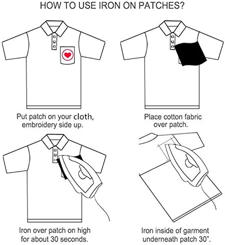 10 парчиња орган срце извезени лепенки шивајте/железо на закрпи Апликации додатоци на налепници за DIY фармерки јакна облека