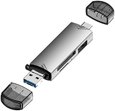 Yuisle HighSpeed ​​6-во-1 USB3.0 читач на картички Тип-Ц мултипорт центри за читач на мемориски картички за супер брзина за телефон