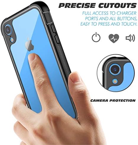 Пакоји Дизајниран За Iphone XR Случај, Јасна Футрола За Браник На Целото Тело со Вграден Заштитник На Екранот Тенок Јасен Лесен Капак