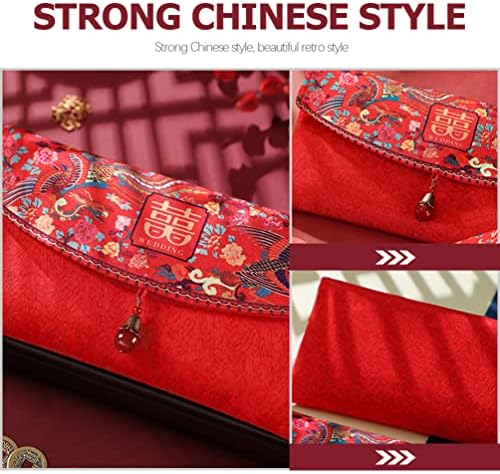Абаодам Свила Црвени Пликови Кинески Свадба Црвени Коверти Среќни Пари Подарок Готовински Пакети Хонг Бао За Свадби