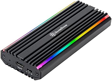 Силверстон технологија USB-C 3.2 Gen2 10Gbps NVME / SATA M.2 SSD RGB комплет, SST-MS13