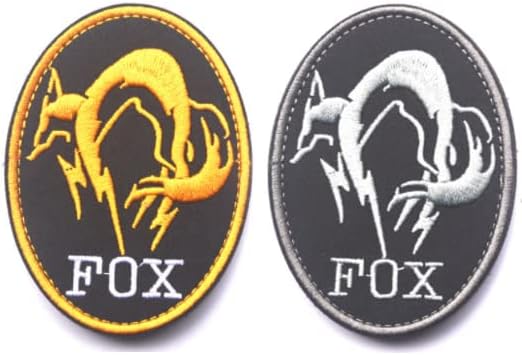 2PCS FOX HOND Специјална сила група метална опрема за везење за лепенка за лепенки за закрпи на кука и јамка тактичка воена значка