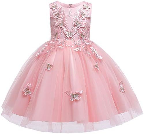 Мирисам мали/големи девојки пеперутки тул фустан принцеза везови роденден за роденденска забава цвет девојка свадбена топка наметки