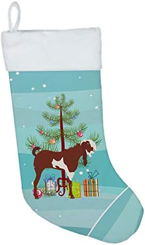 Богатства на Каролина BB9257CS Jamnapari коза Божиќ Божиќно порибување, затегнување, камин што виси чорапи Божиќна сезона Декора за украси за