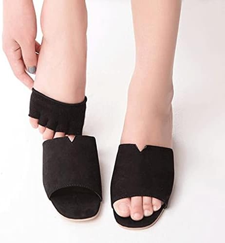 3 пара жени јога спорт кои не се лизгаат пети чорапи Половина потпетици со пет прсти чорапи нејасни неонски чорапи