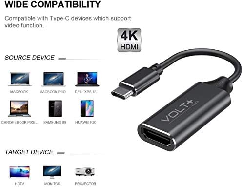 Работи од Volt Plus Tech HDMI 4K USB-C комплет компатибилен со LG 15Z95P-P.ADB9U1 Професионален адаптер со дигитален целосен 2160p, 60Hz излез!