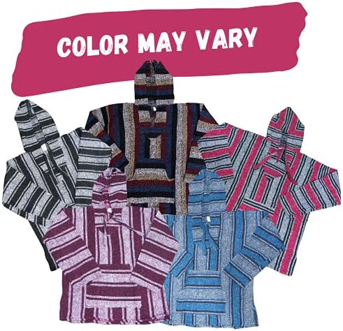 Мексикански мексикански пуловер худи, унисекс боемска маичка за мажи и жени, автентично пончо за фиеста, разновидни бои