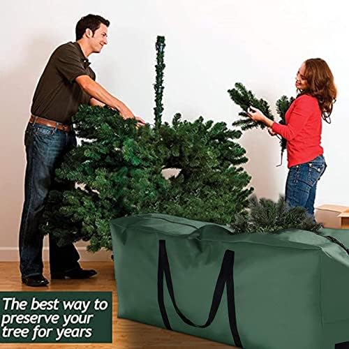 48 ин/69ин кутија за складирање новогодишна елка, водоотпорни контејнери за новогодишна торба за складирање пластична канта со тркала кутија