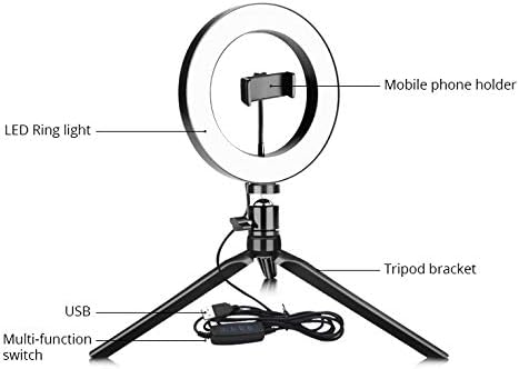 ZSEDP Новина USB Dimmable LED Selfie Прстен Светлина Мобилен Телефон Фотографија Осветлување Со Статив За Шминка Видео Во Живо Студио
