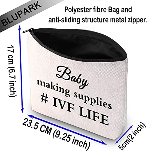 Ивф Мамо Подарок Ивф Неплодност Шминка Торба Бебе Одлуки Материјали ИВФ Среќа Трансфер Козметичка Торба За Жени