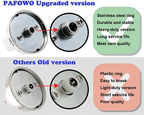 [Надградено] DG64-00473A Копчиња за шпорети компатибилни со опсегот на гас Samsung/печка/шпорет, цврст прстен за засилување од не'рѓосувачки челик,