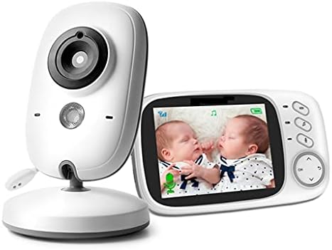 Barrières de осветлен монитор за бебиња со камера, двонасочен разговор за поддршка на ноќно визија за мониторинг на температура за активирање на гласовно активирање
