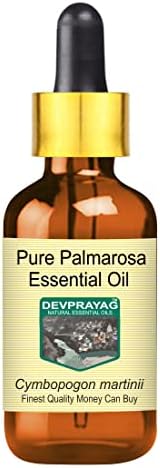 Devprayag Чисто есенцијално масло со палмароза со стаклена капка пареа дестилирана 10 ml