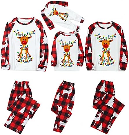 Божиќна облека за семејни пижами, парови што одговараат на пижами поставуваат што одговараат на семејни пакувања пижами џеми поставени